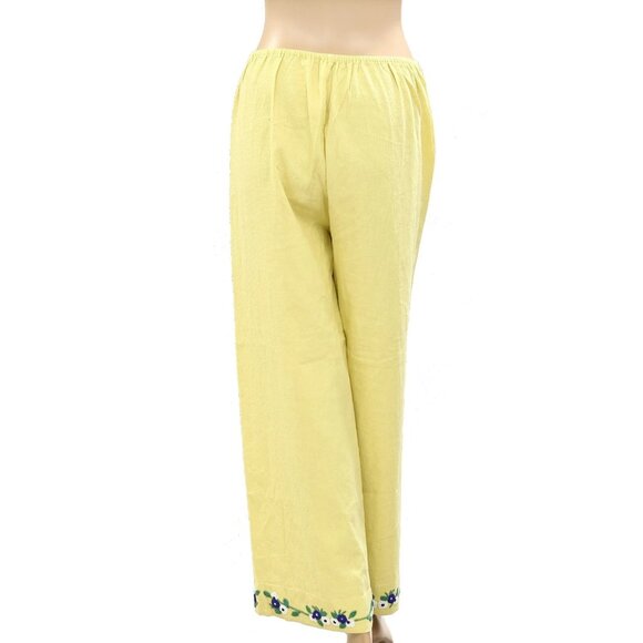Bode Beaded Chicory Pants Floral Beadwork Pull-on Cotton Mid Rise XS - Picture 7 of 9